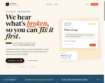 Screenshot of Fix It First